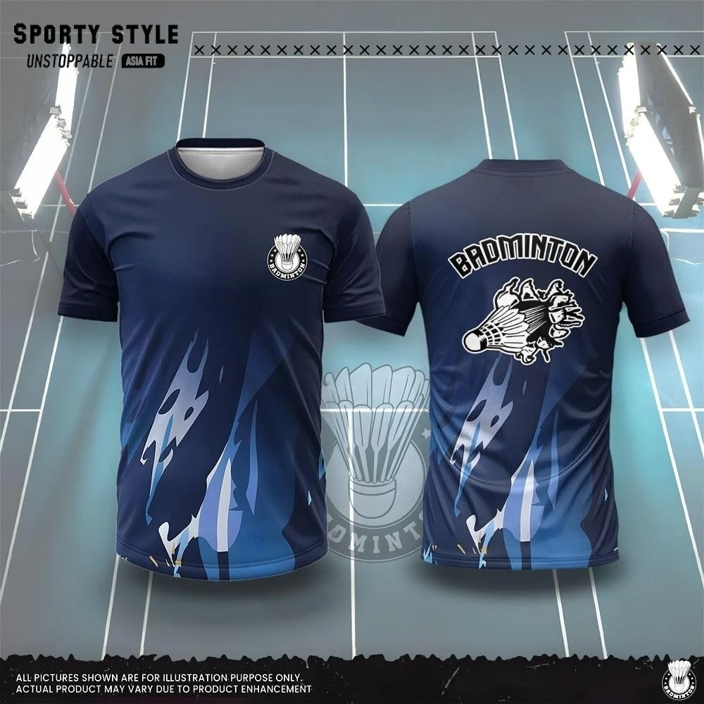 Men's Clothing Fashion 3D Printing Badminton T Shirt Summer Breathable Short Sleeve Men's T-Shirt Sports Loose O-Neck Gym Tops - view 5