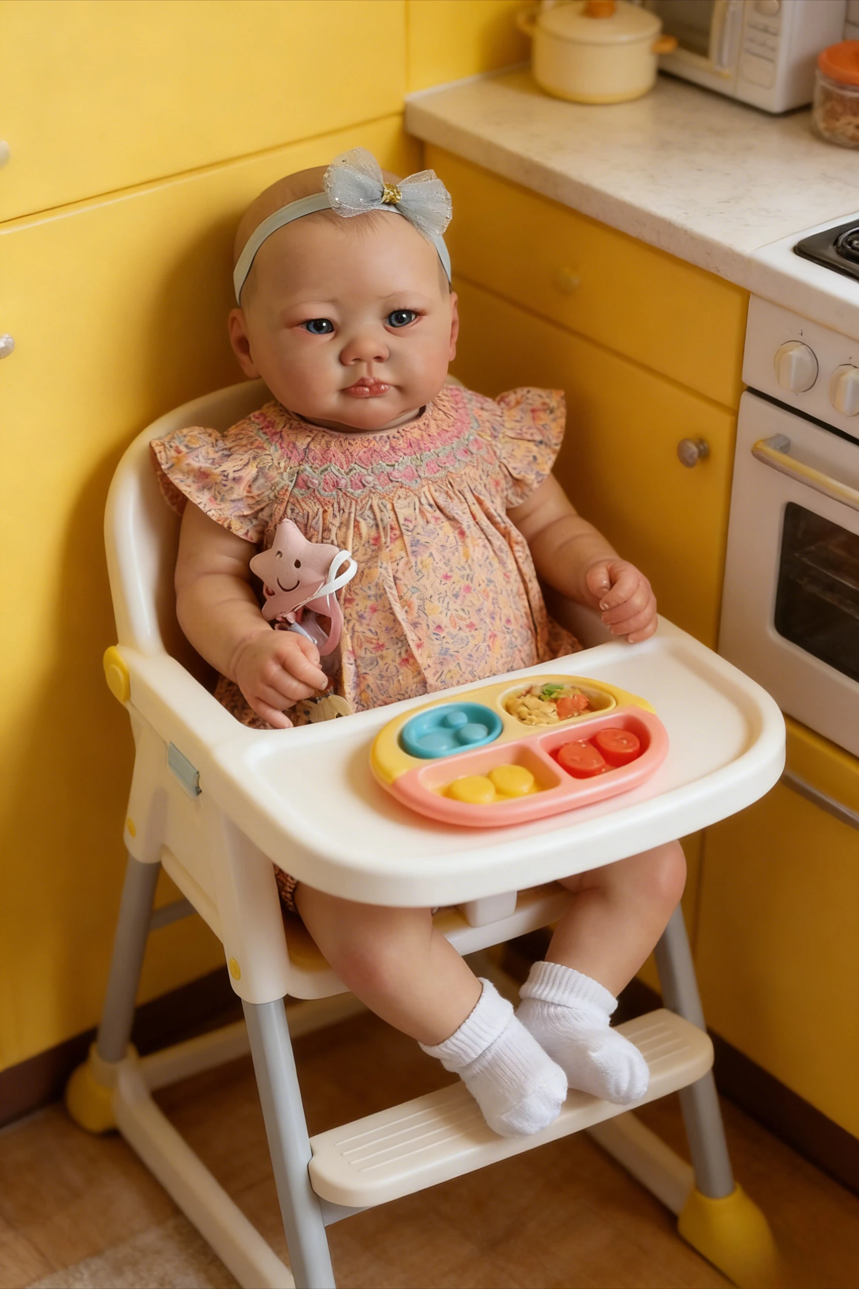 

NPK 19''Hand-Draw Hair Baby Reborn Lali 3D Painting Skin with Many Details Veins Soft Cloth Body Lifelike Cuddly Baby Dolls