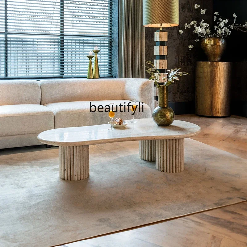 

ssK178 Marble natural, coffee table model room, living room table