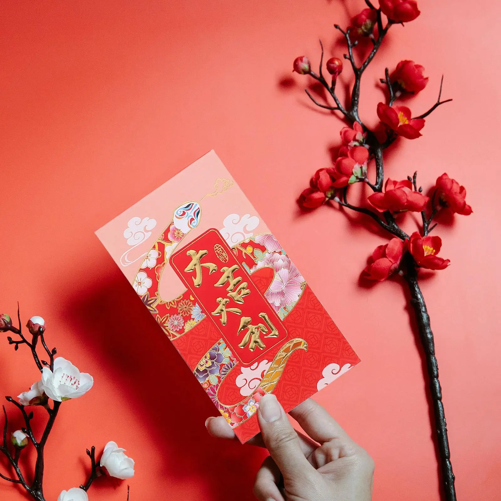 

30 Pcs 2025 the year of Snake Zodiac Red Envelope Chinese Envelopes Lucky Money hongbao New Year gifts Cash Lunar money pockets