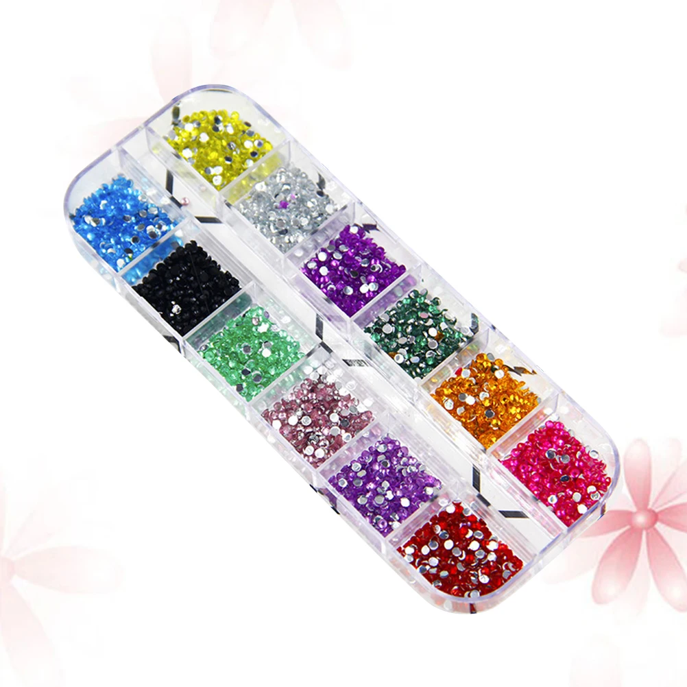 2000 قطعة ملصق لامع ملون 12 لونًا أنماط متنوعة الأشكال DIY ملحقات تزيين الأظافر لتزيين الأظافر