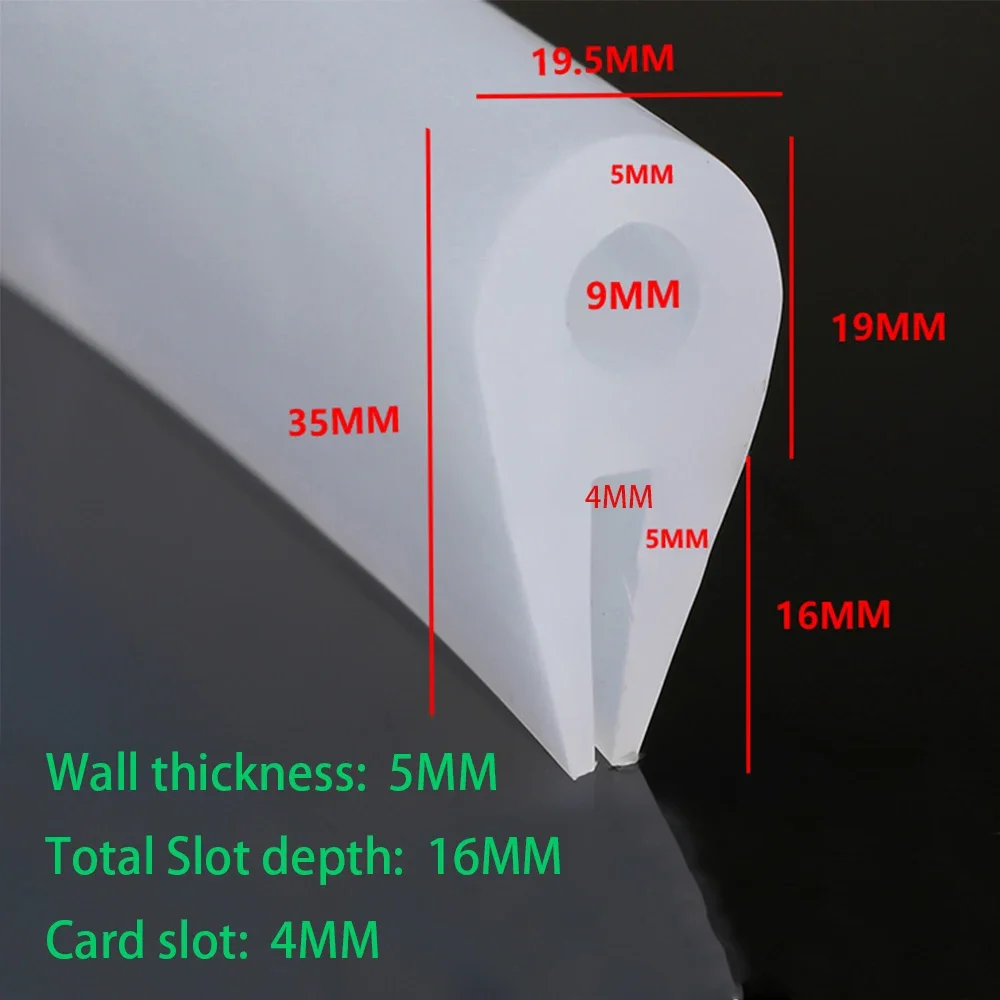 Image of 1/2M U-Kanal Gummi Kantenschutz Verteilerschrank Landwirtschaftsfahrzeug Schuppen Wasserdichte Dichtungen Teil Tür Fenster Dichtungsstreifen