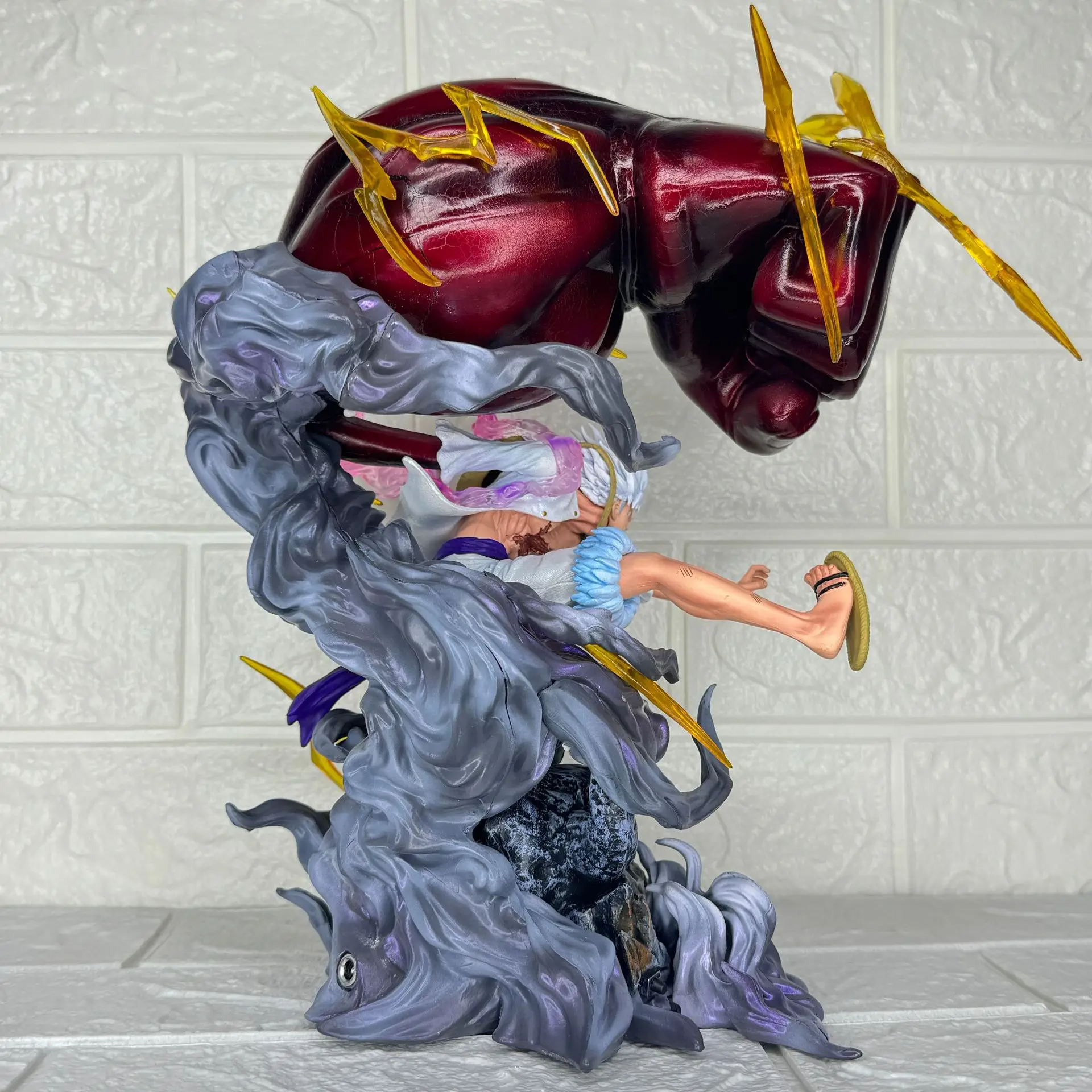 35 ซม.มวยลัฟฟี่รูปวันพีซไลท์อัพอะนิเมะฟิกเกอร์สะสมเดสก์ท็อปเครื่องประดับตกแต่งของขวัญที่ดีที่สุดสำหรับเด็กผู้ชาย