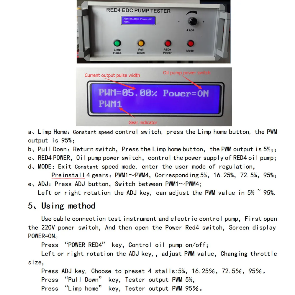 New Diesel EDC RED4 Pump Tester RED 4 Electronic Governor for Electronic in-line Pump Tester Repair Tools For Zexel RED4 Series