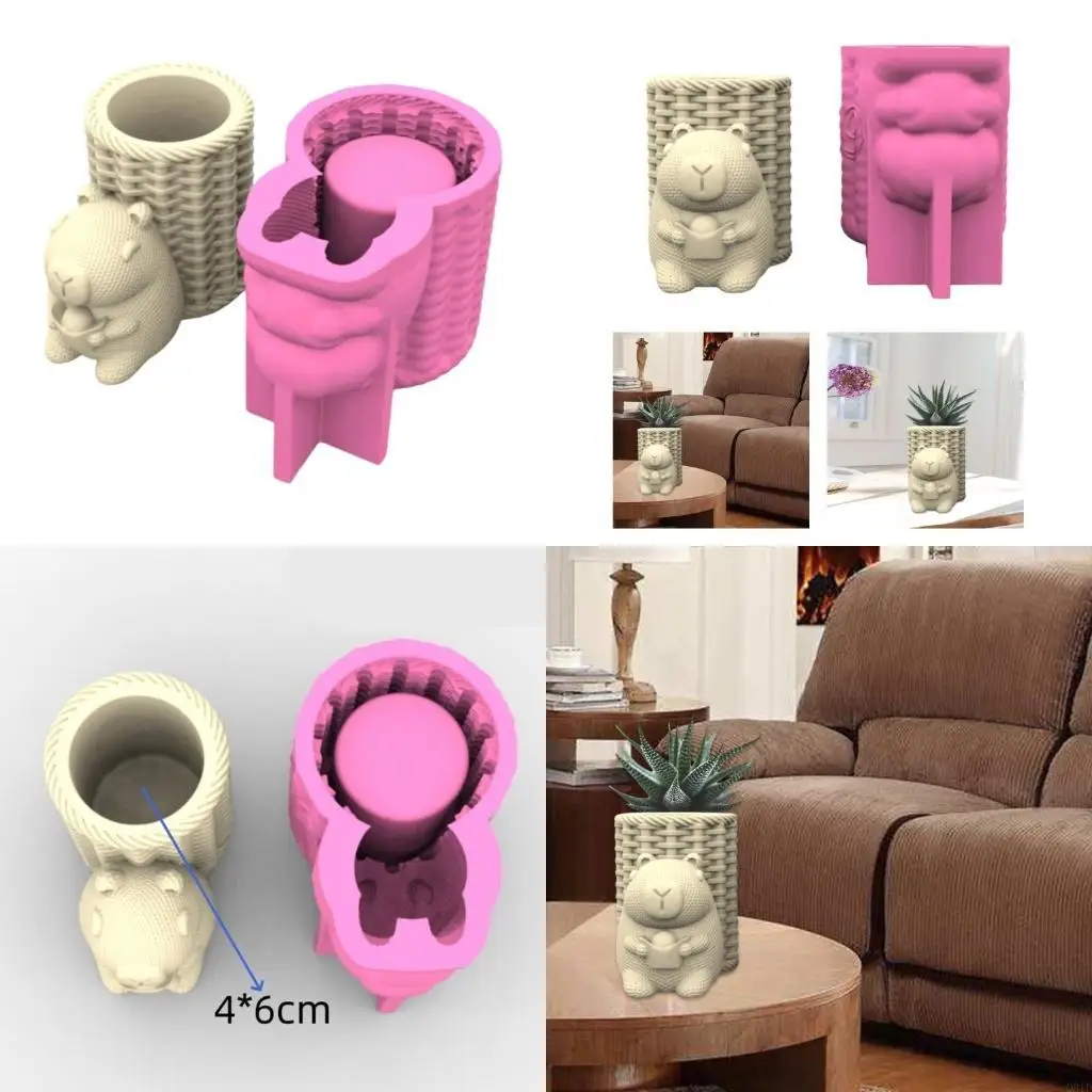 

Владелец ручки в форме капибара для изготовления уникальных бетонных ваз