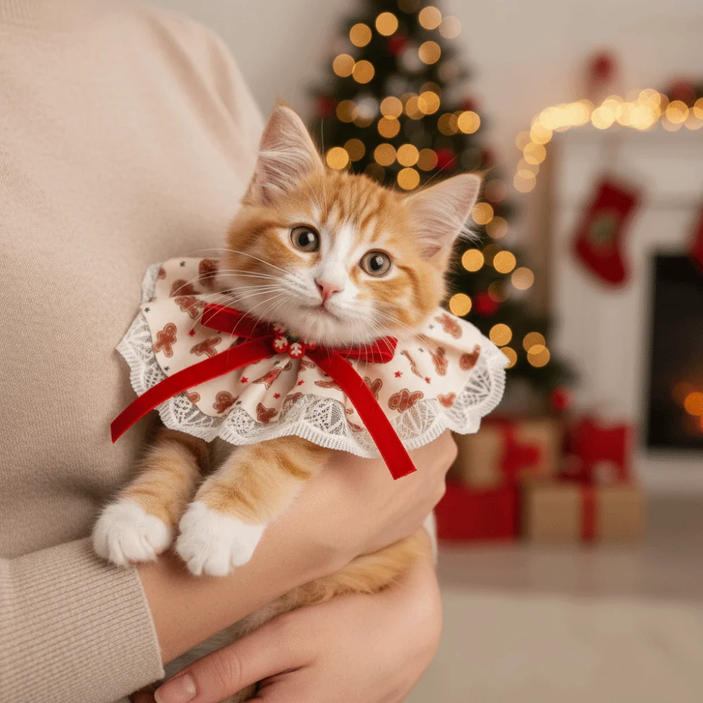 

Новая регулируемая бандана для слюней для домашних животных, мягкий материал, моющийся шарф нагрудник для собак, треугольный шарф для кошек, рождественский праздник