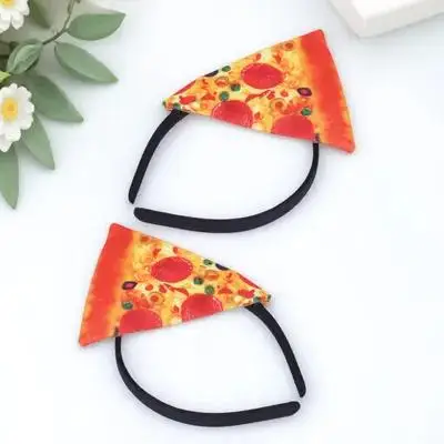 2 Stücke Pizza Stirnband Lustige Hut Halloween Kostüm Zubehör Kinder Erwachsene Dekorationen Neuheit Hüte
