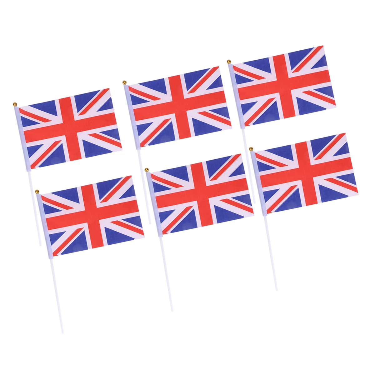 20pcs Hand Held Flags Small Uk Stick Flag Polyester Portable For Party Garden Festival Sports Parade Desk