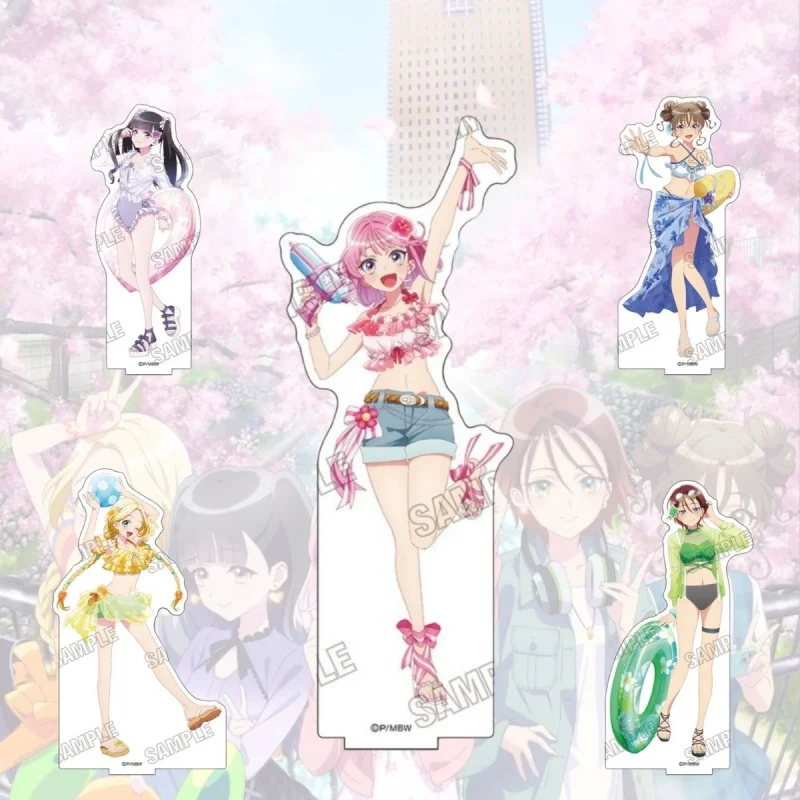 Maebashi Witches Anime Yuina Akag Azu Niisato Kyoka Kitahara Acrylic Stand Model Figure Cosplay Plate Holder Topper keychain Toy