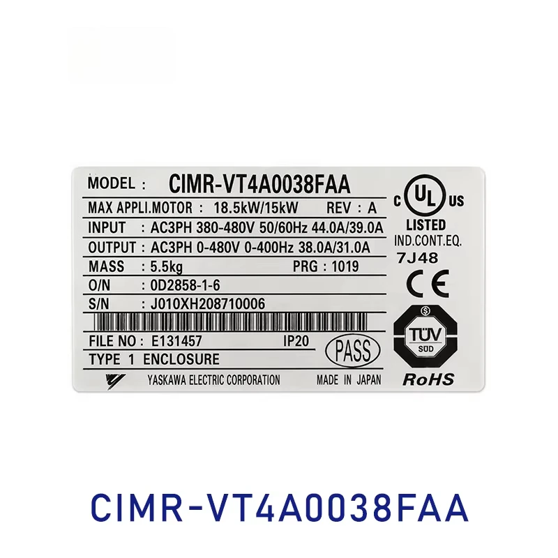 CIMR-VT4A0038FAA YASKAWA V1000 AC Drive VFD Inverter CIMR-VT4A0038FAA
