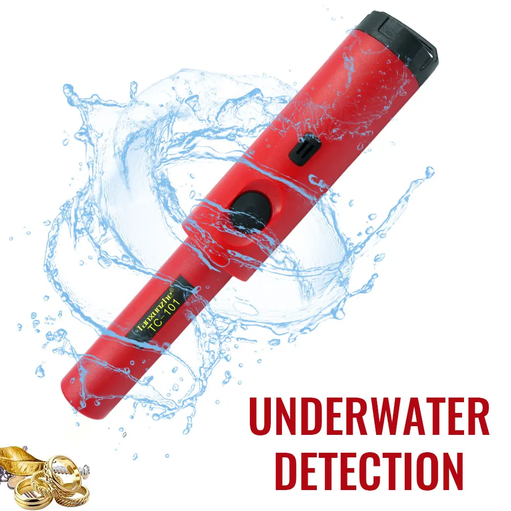 TC-101 Handheld Metal Detector Pinpointing For Treasure Search Waterproof Positioning Rod Detecting With Bracelet  LED Lights