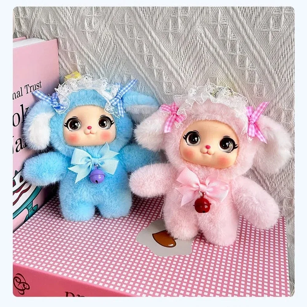 Cute Vinyl Face Plush Doll Pendant Keychain Backpack Decorative Gift - Soft Fabric New Fashionable Trendy Design