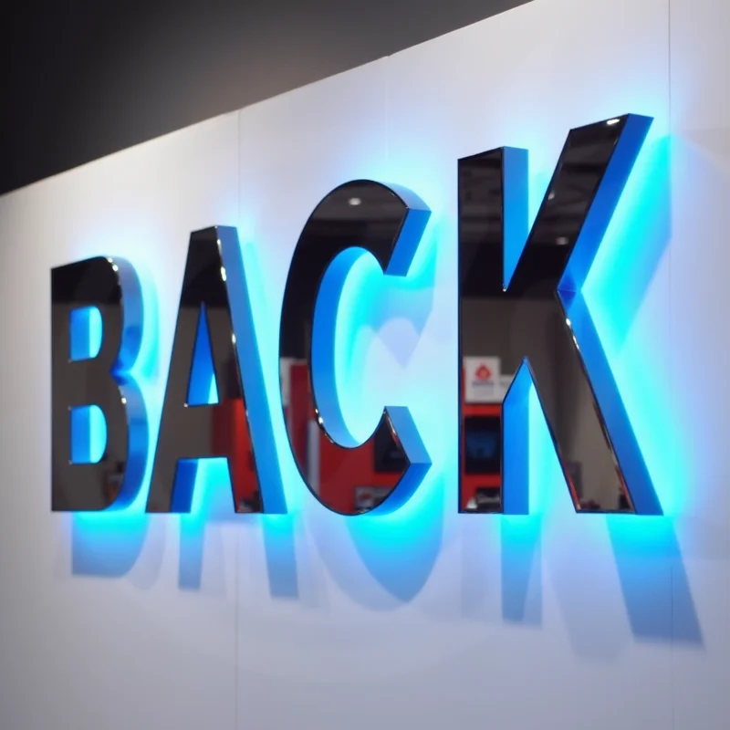 Letrero de letras de Metal retroiluminado con LED 3D personalizado iluminado para escaparate de negocios al aire libre señalización publicitaria impermeable