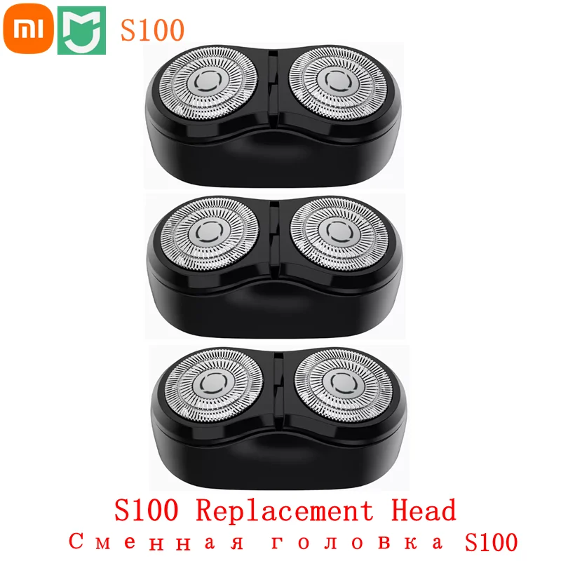 Xiaomi Replacement Shaver Head For Xiaomi Mijia Electric Shaver S100 сменные головки бритвы 2 Floating Head 100% Original Head