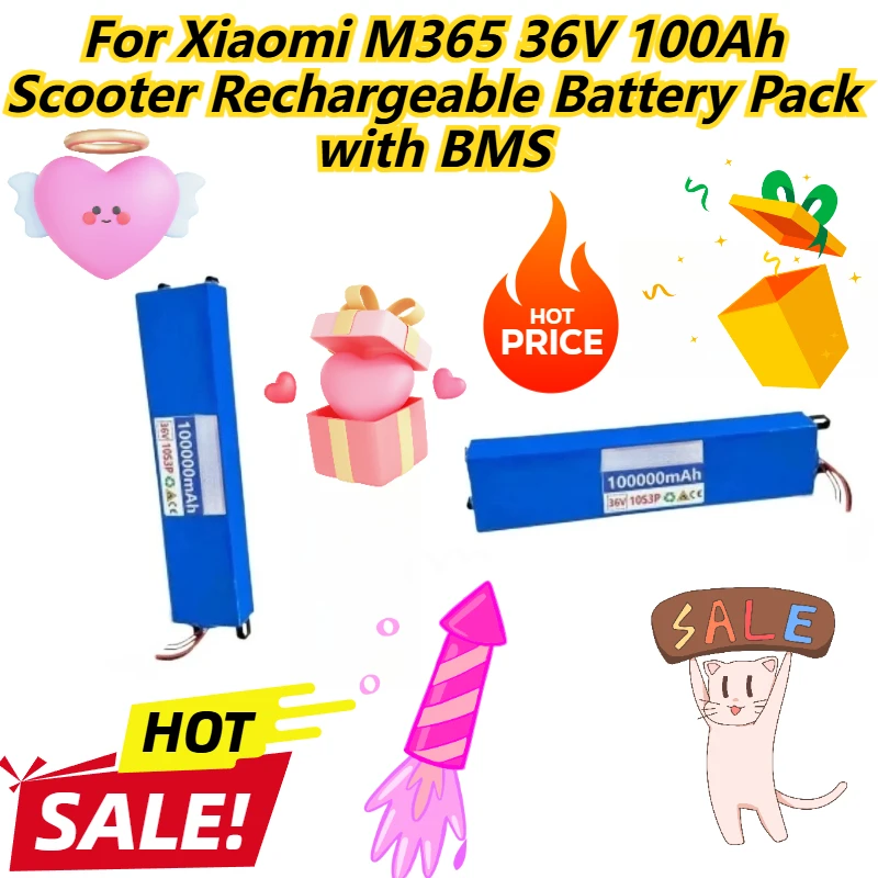 

For Xiaomi M365 36V 100Ah Scooter Rechargeable Battery Pack with BMS