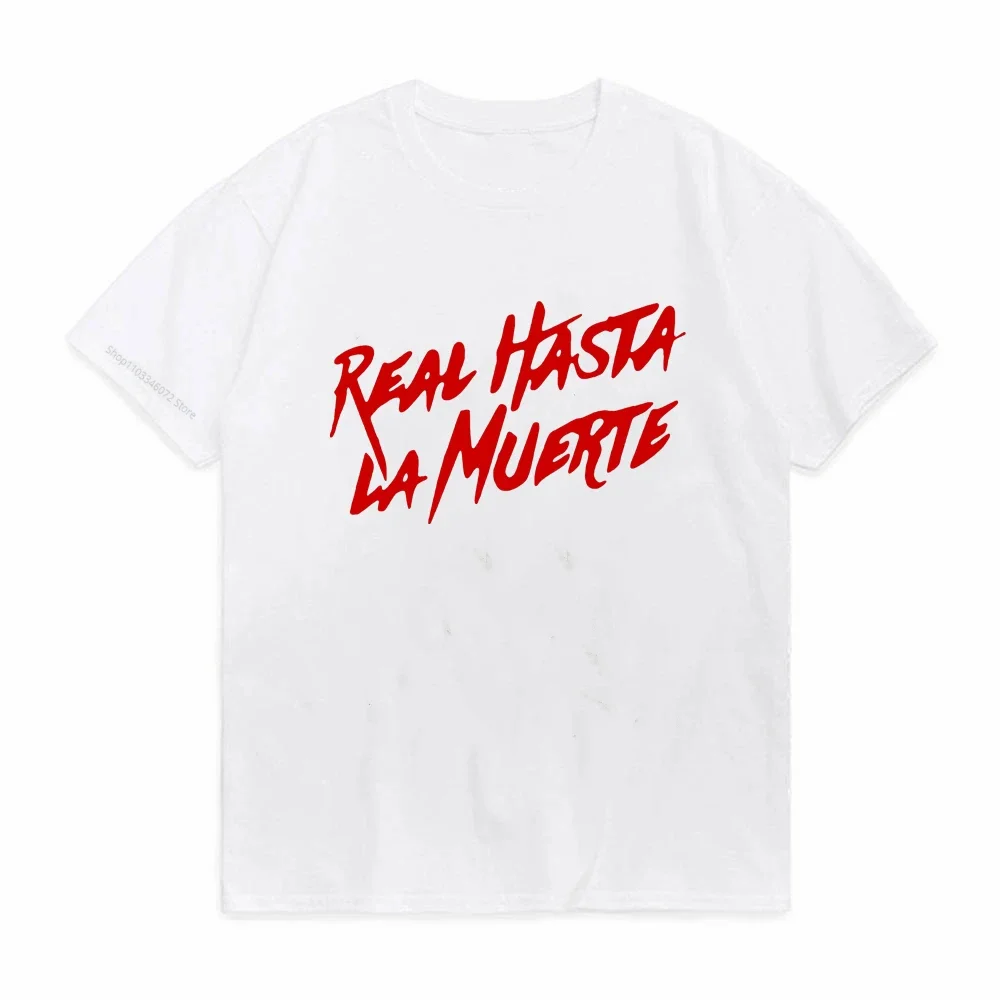 Anuel AA Real Hasta la Muerte Graphic T Shirts For Men Women Men Fashion Rapper T-shirts Loose Cotton Tshirts Streetwear