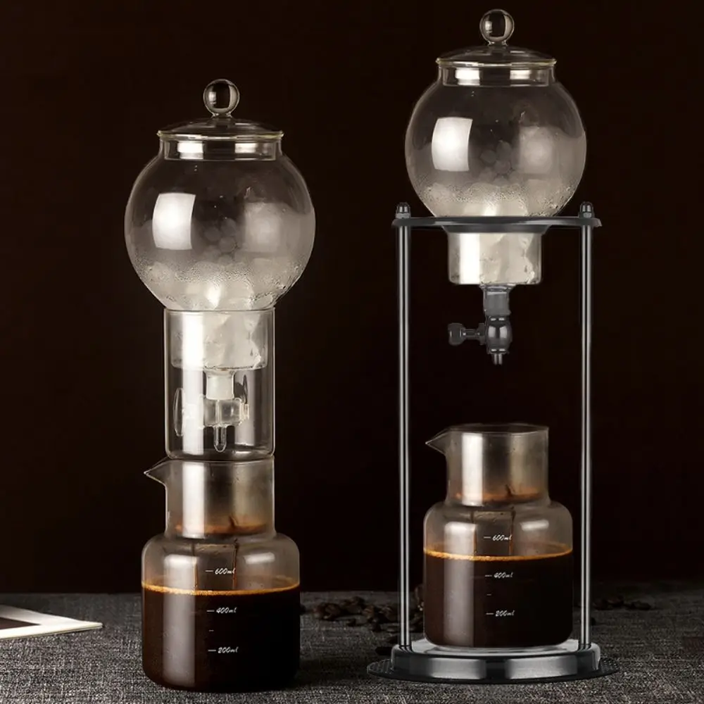 600ml Ice Dripper Coffee Maker Borosilicate Glass Adjustable Water Flow Cold Brew Coffee Machine Reusable Portable