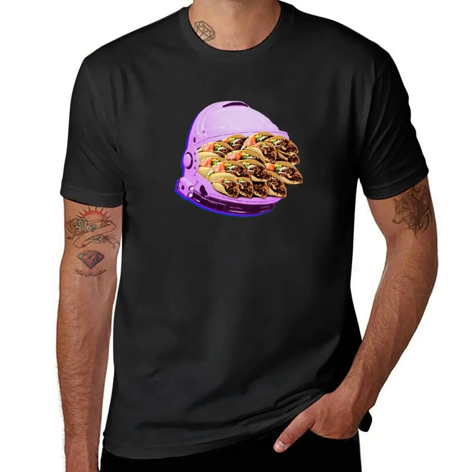 

New Taco Helmet T-Shirt hippie clothes custom t shirts Blouse mens cotton t shirts