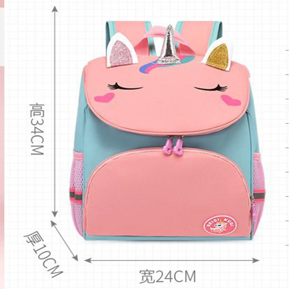 New Kindergarten Schoolbag Personalized Name Boys Girls Cute Cartoon Backpack Custom Embroidered Dinosaur Unicorn Children's Bag