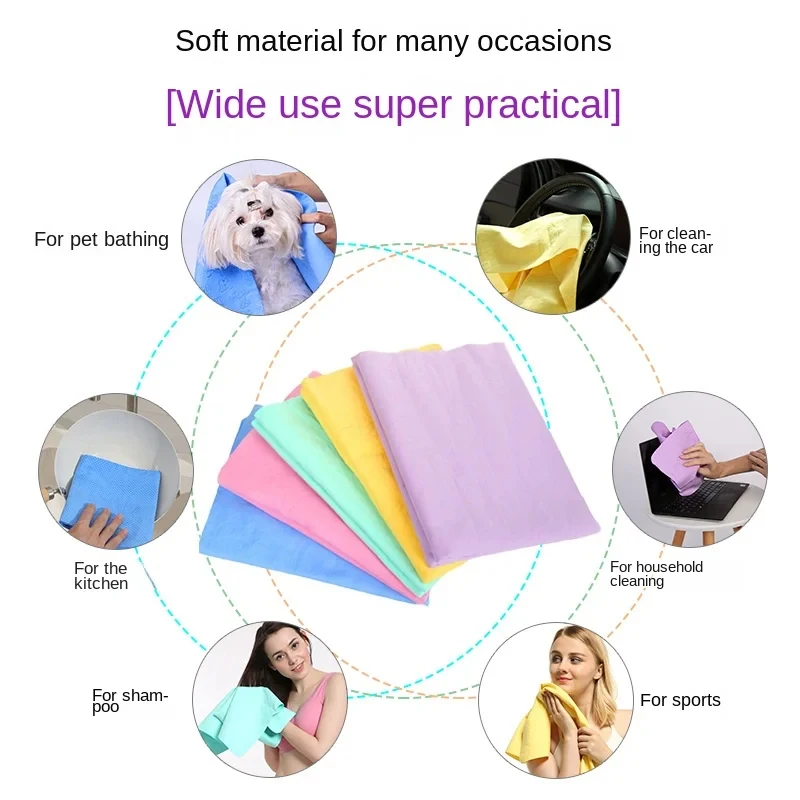 Quick-Dry Dog Towel Lint-Free Microfiber Plain Weave with 2-Second Absorb Tech Non-Slip Grip for Bathing And Drying OEKO-TEX