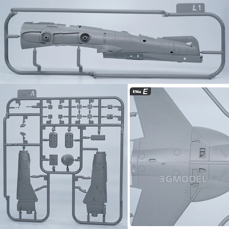 UMa ประกอบเครื่องบินชุด D1001 อเมริกัน AV-8B Harrier II PLUS เครื่องบินโจมตี DIY ของเล่นคอลเลกชัน 1/48