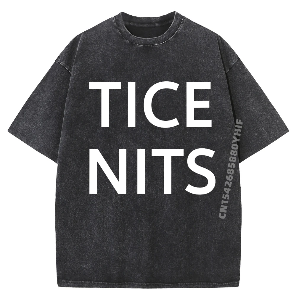 

Последние футболки с принтом Tice Nits, забавные шутки, саркастические хлопковые футболки с рисунком, мужские футболки, корейская модная стираная одежда