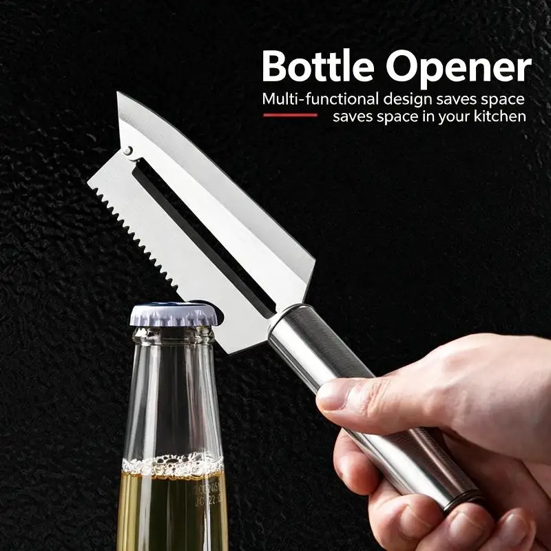 3 In1 Peeling Knife Stainless Steel Multifunctional Vegetable Fruit Peeler Cutter Easy Slicing for Home Kitchen Use