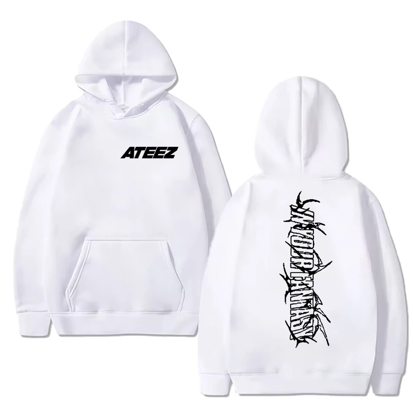 Korea ATEEZ 2025 World Tour in Your Fantasy Double Sided print Sweatshirt Unisex Fleece Casual Hoodies Men women trend pullovers