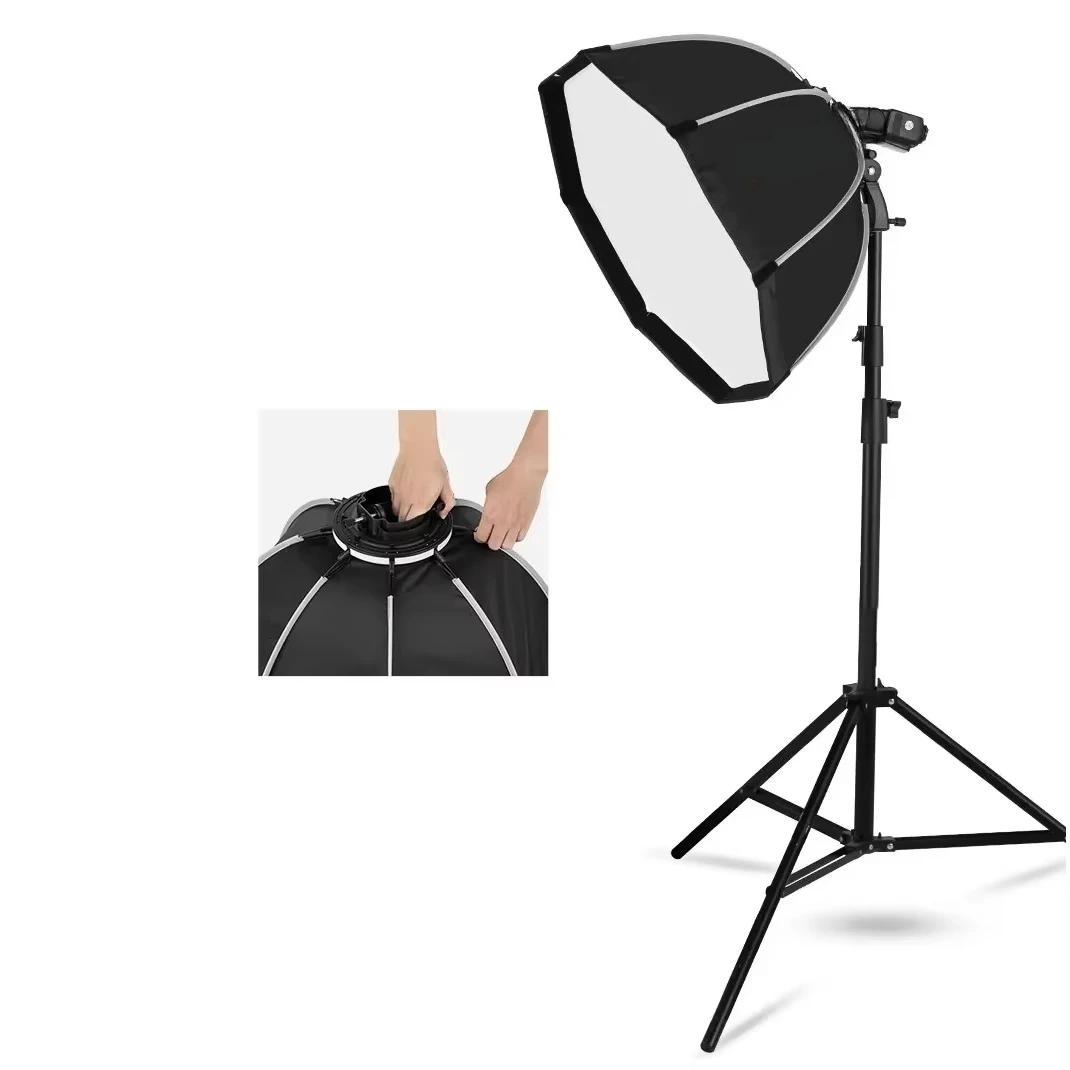 For  55cm 65cm 90cm Foldable Octagon Softbox Bracket Mount Soft box Handle for Godox Yongnuo Speedlite Flash Light