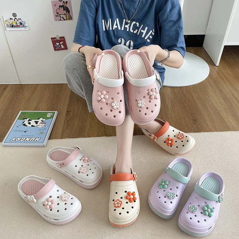 Fashion Sandals Waterproof Slippers Women Shoes Summer Outdoor Slides Soft Sole Garden Shoes Indoor Nursing Clogs Sandals