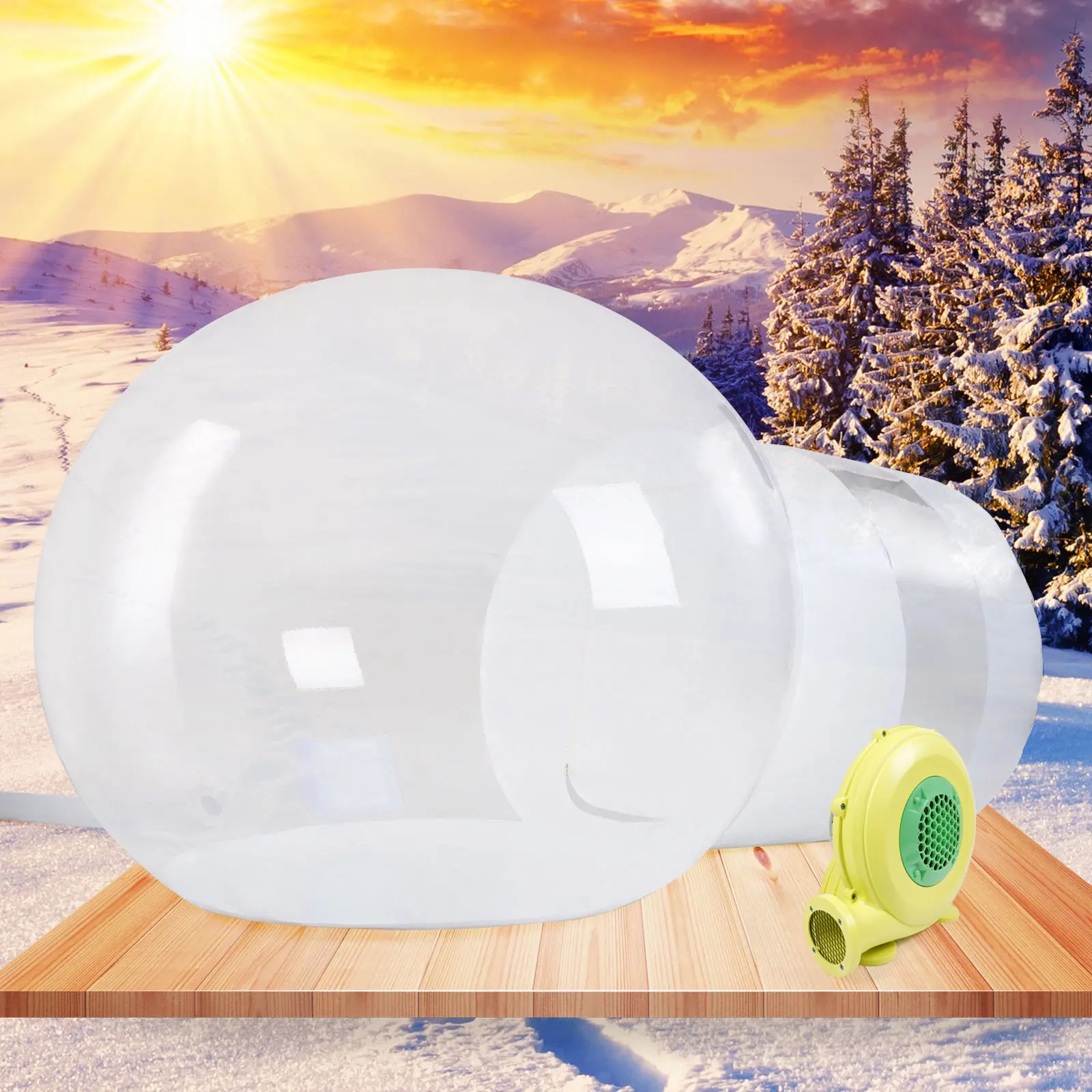 110V inflable Eco casa tienda casa cúpula de lujo Camping aire burbuja fiesta al aire libre