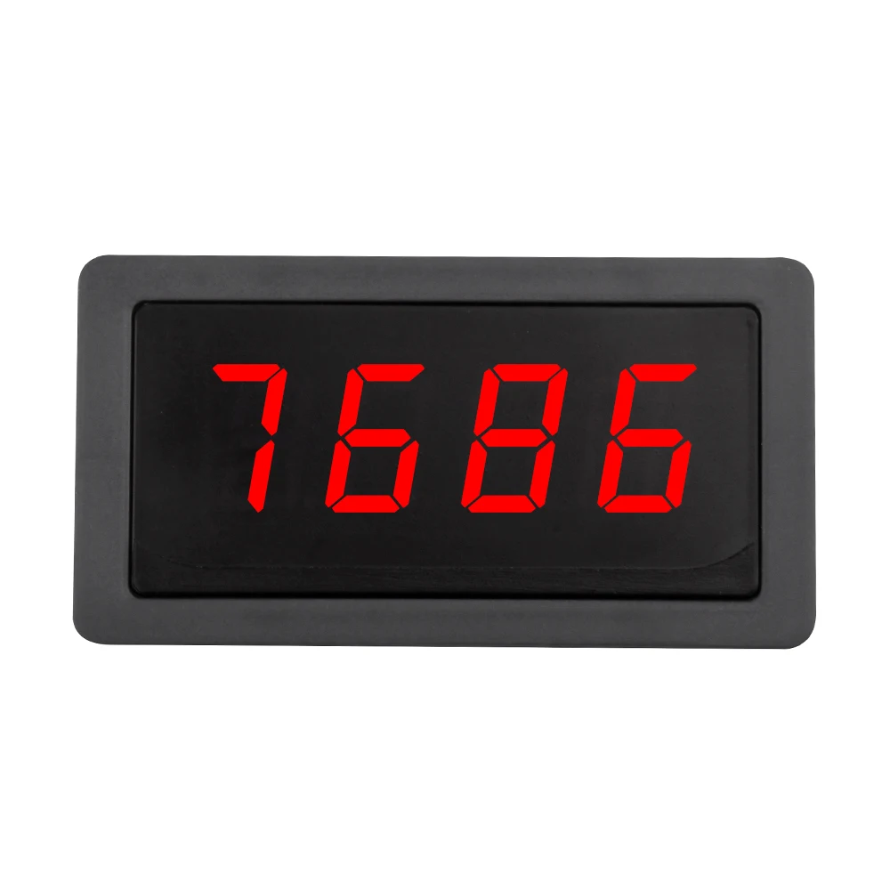 DC8-24V 4 Digital LED Display Tachometer Gauge NPN 10-9999 RPM Speed Meter Hall Proximity Switch Sensor