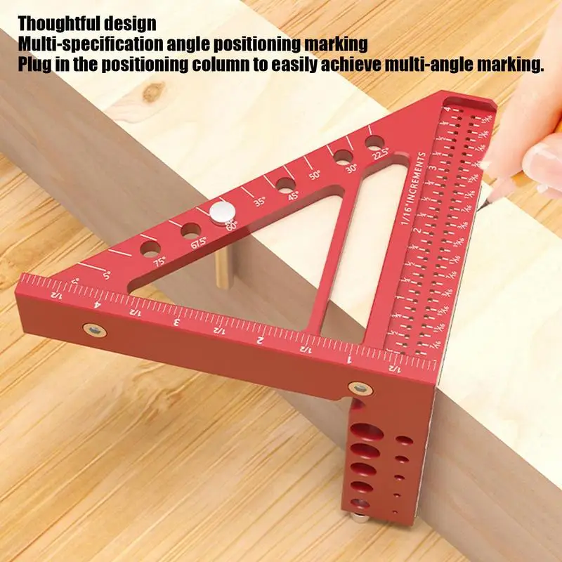 

Carpenter Square Hole Scribing Ruler Woodworking Square Small Framing Tool Small Framing Square Tool Drawing Liner Scriber