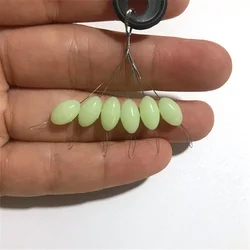60pcs/10packs 6 In 1 Rubber Stopper Luminous Float Fishing Bobber Silica Gel Space Bean Connector Fishing Line Buoy Accessories