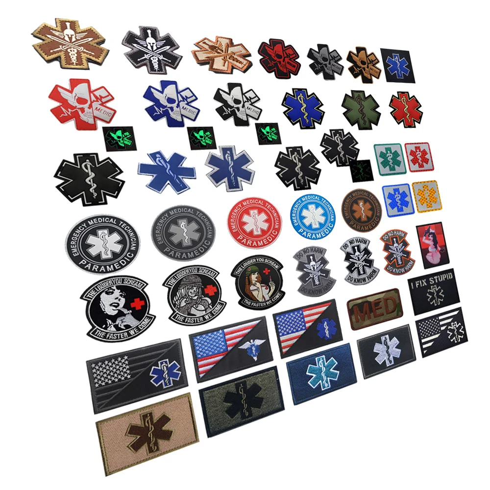 

IR Reflective Rescue Snake Badge PVC Rubber Magic Armband Loud Scream EMT Spice Doctor Embroidery Bag Accessory Backpack Patch