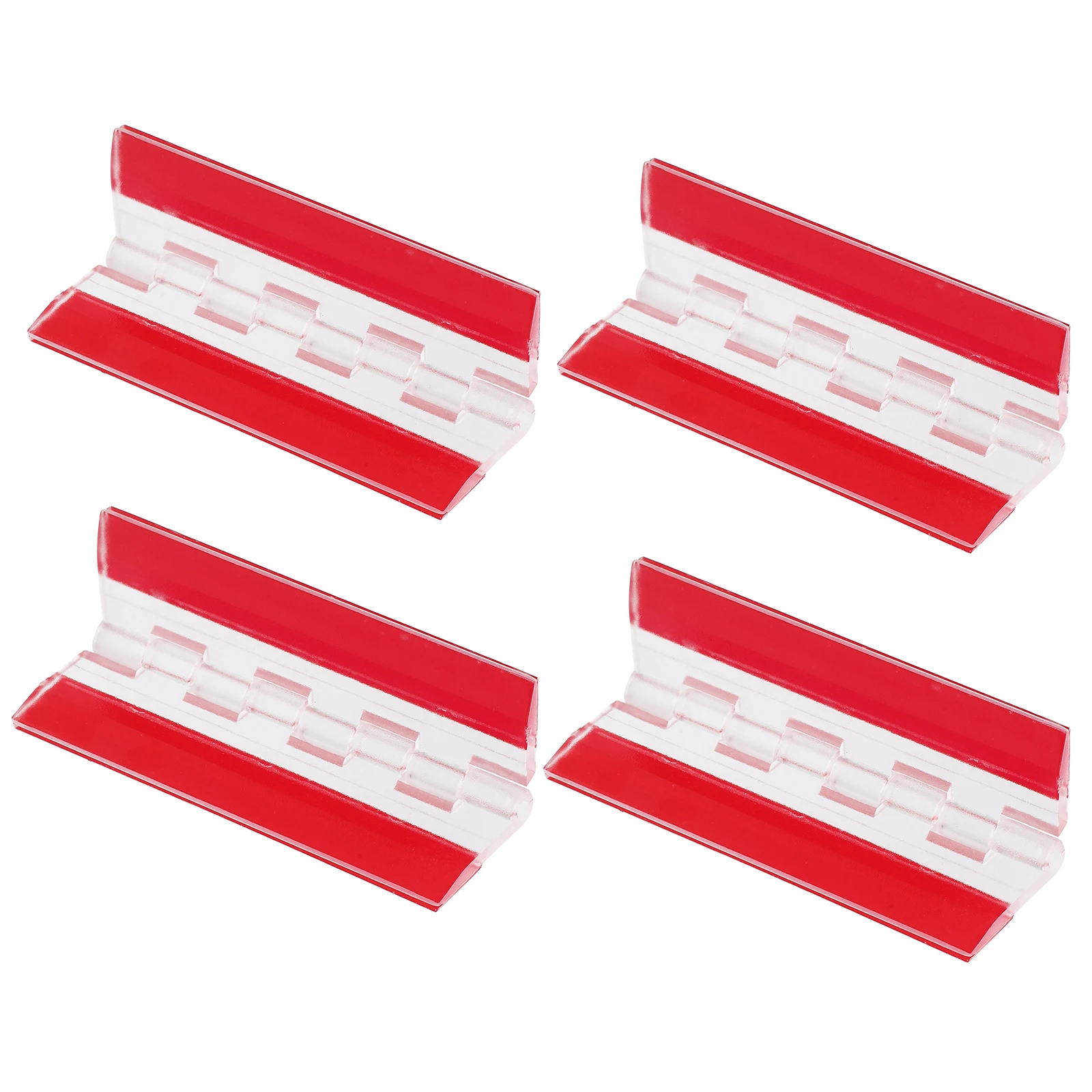 

4Pcs Self Adhesive Cabinet Hinges Clear Transparent Acrylic Folding Hinges for Furniture Drawer Display Stand DIY Project