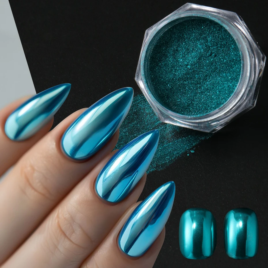 ชุดผงกลิตเตอร์เล็บ 9 สี แบบโฮโลแกรม สีน้ำตาลเข้ม ผงโครมเล็บสุดสว่าง อุปกรณ์ทำเล็บ DIY สำหรับฤดูหนาว