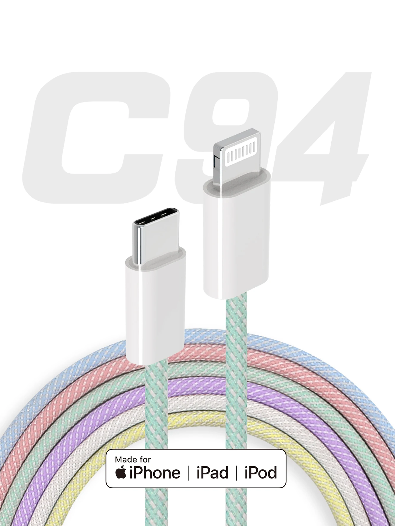 Gopala 나일론 브레이드 USB C 라이트닝 케이블, MFi 인증, 애플 아이폰 14, 13, 12, 11 프로 맥스, Xr, Xs 8, 3.3FT, 20W 