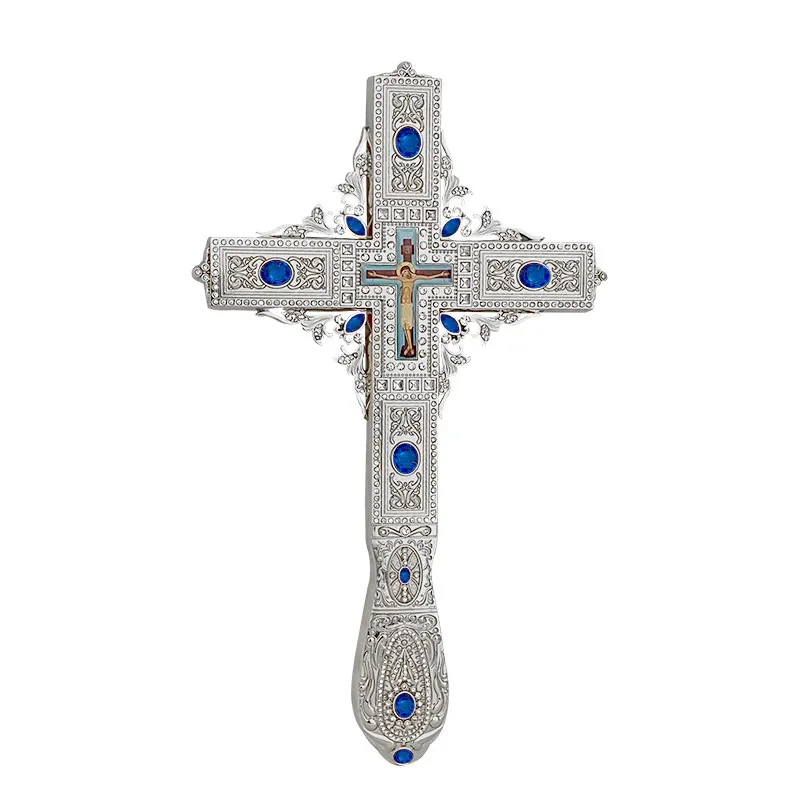 

Alloy Orthodox Cross Handheld Prayer Cross Jesus Christian Church Wall Decoration Supplies крестик православный