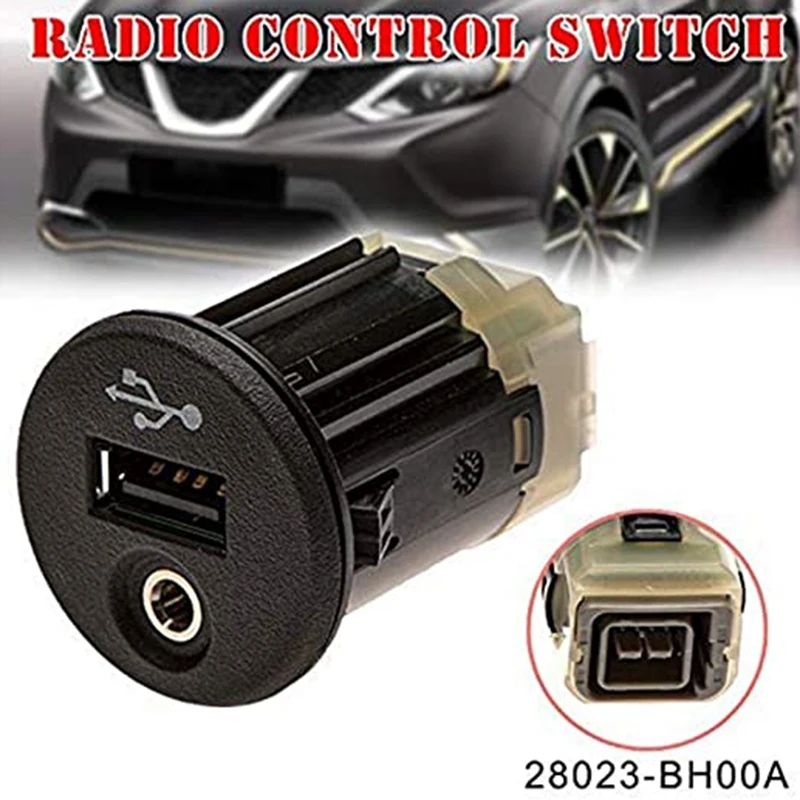 Hot-A015-Car USB AUX Port Adapter For Nissan Juke Qashqai Xtrail Micra Note NV200 28023BH00A