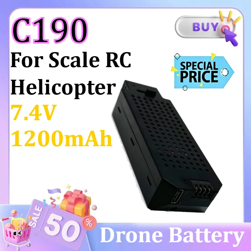 

7.4V 1200mAh LiPo Battery for C190 Scale RC Helicopter Spare Parts C190 Helicopter Battery