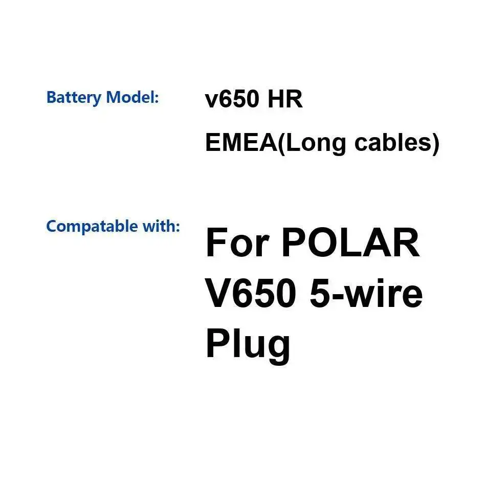 

2000 мАч надежный источник питания для Polar Watch V650 5-проводной HR Emea длинные кабели аккумулятор мобильного телефона
