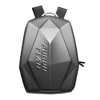 Carbon fiber motorcycle rider hard shell backpack riding equipment with full helmet storage and large capacity waterproof