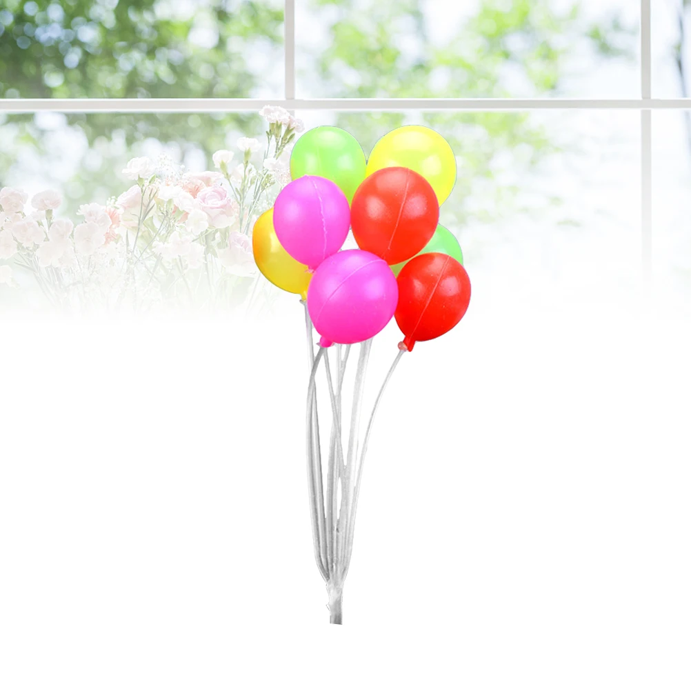 

Cute Mini Balloon Cluster Picks Balloons Ornament Decor for Miniature Landscape Microlandschaft Cake Dessert Decoration