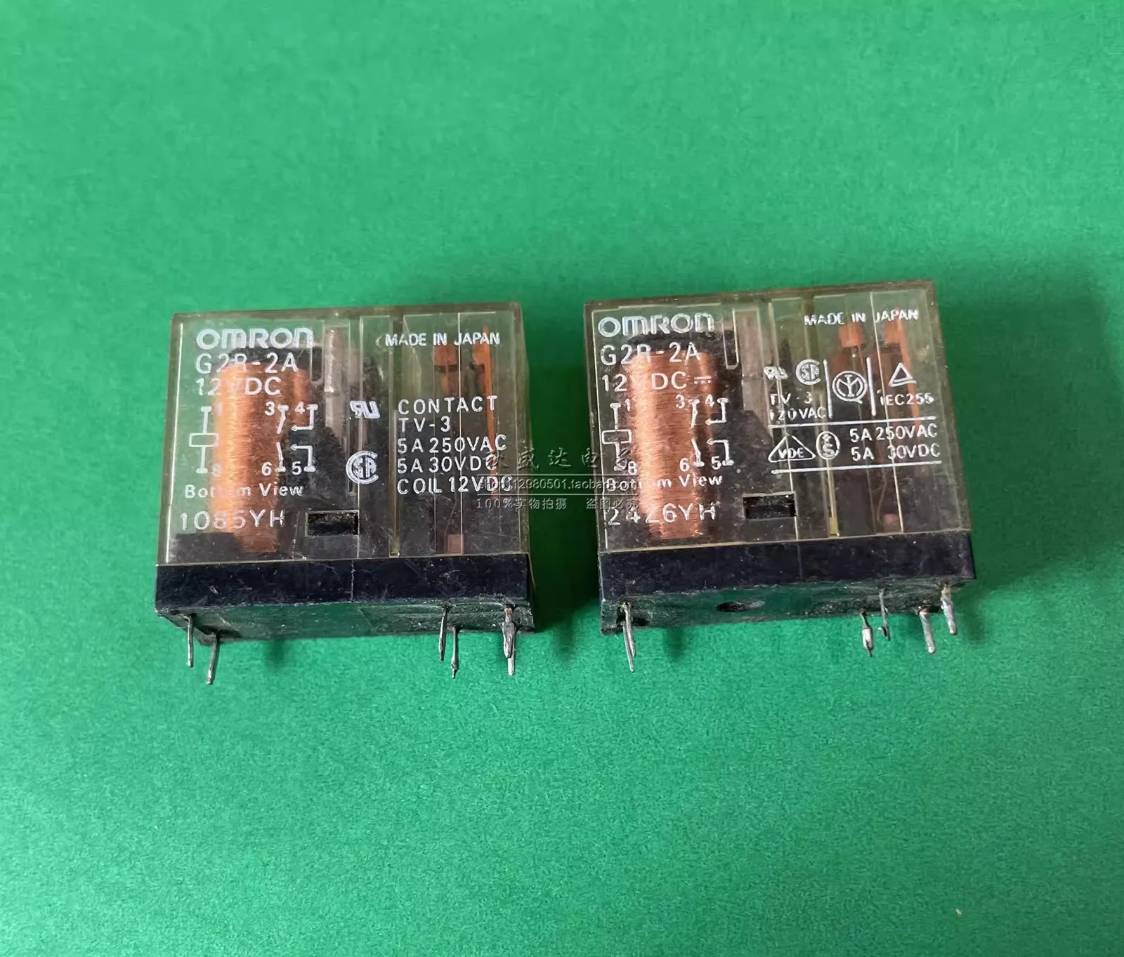(10PCS)In Stock G2R-2A 12VDC Genuine Salvaged 5A 6-pin Double Pole Normally Open Relay