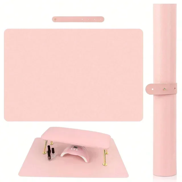 Nail Art Table Mat Foldable Hand Rest Pad For Nail Armrest Cushion Waterproof Scratch Dirt Resistant Leather Studio Desk Mat