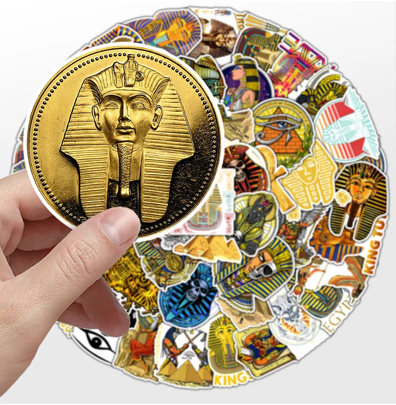 50Pcs Ancient Egypt Pharaoh Series Graffiti Stickers Suitable for Laptop Helmets Desktop Decoration DIY Stickers Toys Wholesale