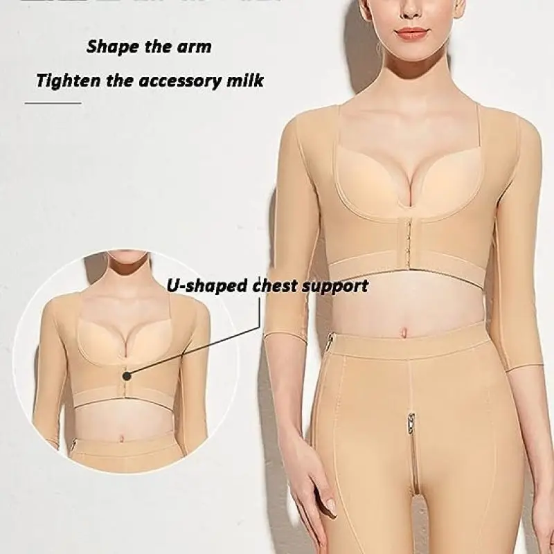 Upper Arm Shaper for Women, Post Surgical Slimmer, Compression Sleeves, Chest Brace, Up Posture Corrector Tops, Shapewear