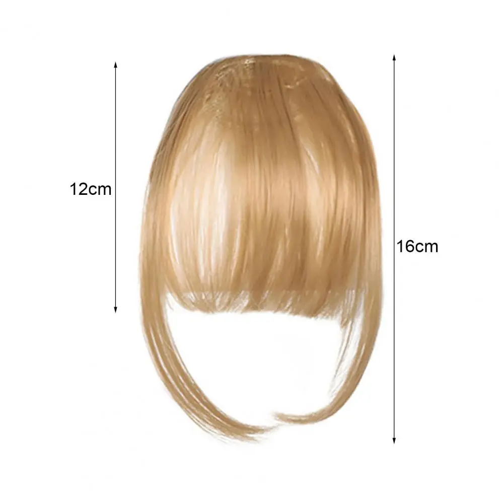 Women Clip-in Bangs Natural Wispy Forehead Hair Extensions Faux French Bangs Girls Straight Air Bangs Fringe Wig Hairpieces