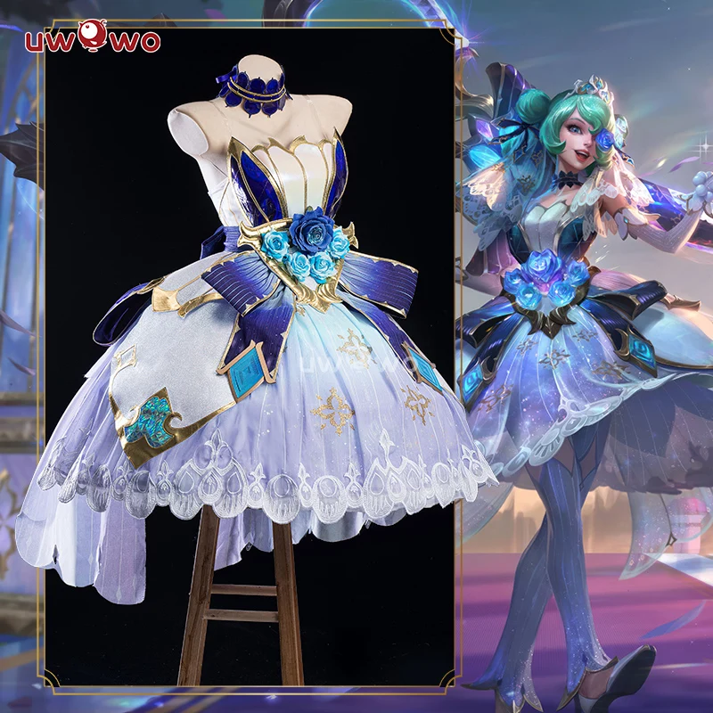 

IN STOCK UWOWO League of Legends/LOL: Gwen Prestige Crystal Rose Wild Rift WR ASU Cosplay Costume